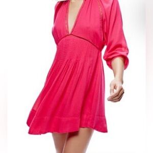 Free people tunic Fuschia pink dress